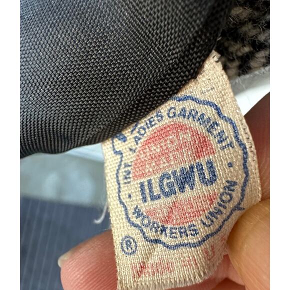 Vintage Women’s Wool Herringbone Coat M Alorna USA Union Made Gray 1970's 80's - Picture 10 of 11